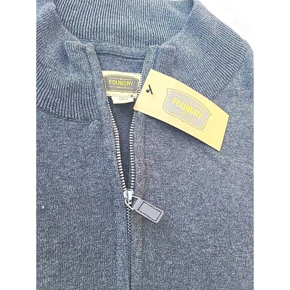 NWT The Foundry Pullover 1/4 Zip Long Sleeve Sweater Men's 3XL Gray PLUS - Picture 3 of 5